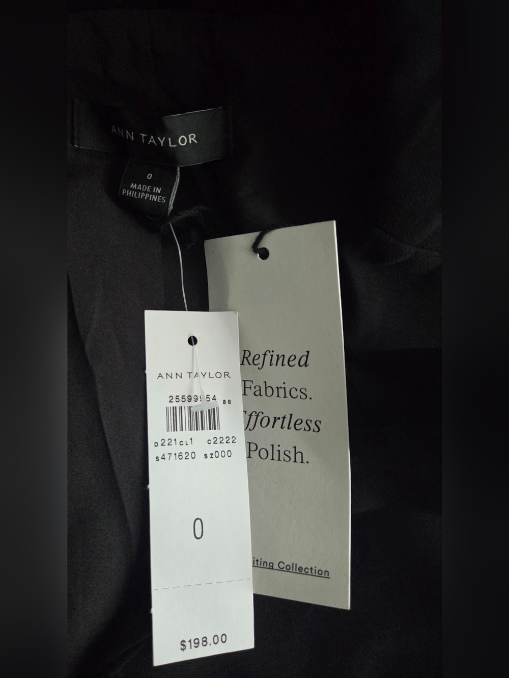 NWT Ann Taylor Classic Black Women's Blazer Size 0 - Picture 11 of 12